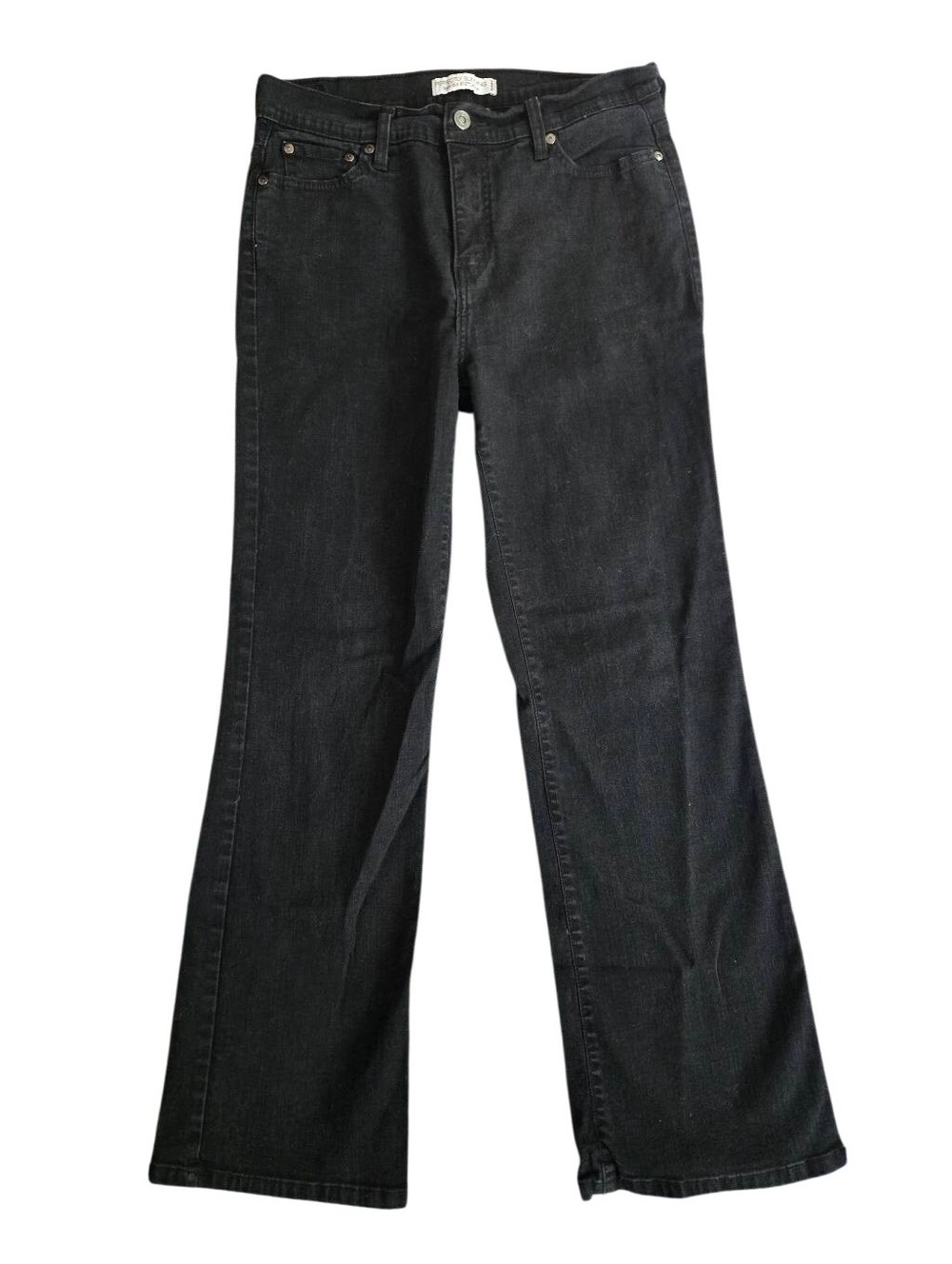Levi's Perfectly Slimming Boot Cut 512 Jeans In Black Denim